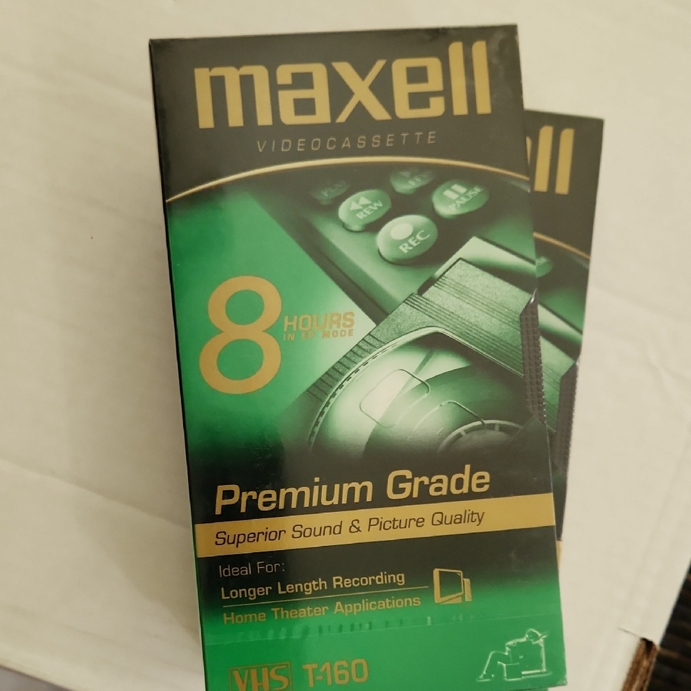 Maxell Premium Grade VHS Tapes T 160